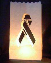 Ribbon Bow Lantern Bag - White - Outdoor Garden Lighting - 10 Pack